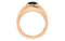 Men's Oval Onyx 25mm 14k Rose Gold Band, Size 10.25