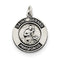 Sterling Silver Antiqued St. Gerard Medal Pendant (22X16MM)