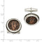 Sterling Silver Antiqued Roman Bronze Coin Cuff Links