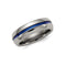 Edward Mirell Titanium Blue-Anodized Center 7mm Comfort-Fit Band