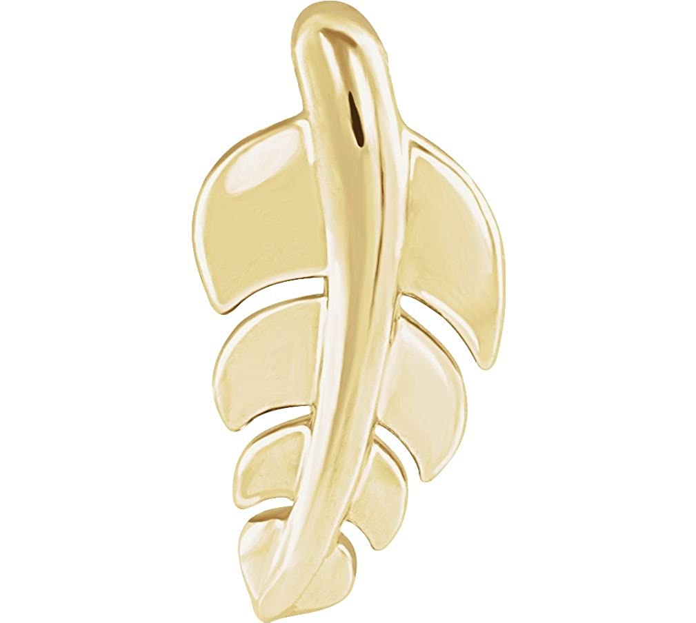 Journey Leaf Pendant, 14k Yellow Gold