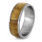 Bethlehem Olive Wood, Antler Cross 8mm Comfort-Fit Matte Titanium Band, Size 13