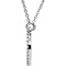 Petite Diamond Circle Pendant 14k White Gold Necklace, 16" (1/6 Cttw)