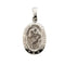 14k White Gold Oval St. Christopher Medal (19x14 MM)