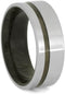 Titanium 8mm Buckeye Burl Wood Sleeve Comfort-Fit Wedding Band, Size 5.5