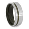 Titanium 8mm Buckeye Burl Wood Sleeve Comfort-Fit Wedding Band