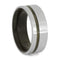 Titanium 8mm Buckeye Burl Wood Sleeve Comfort-Fit Wedding Band