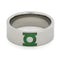 Engraved Green Lantern Insignia Symbol 8mm Comfort-Fit Titanium Ring