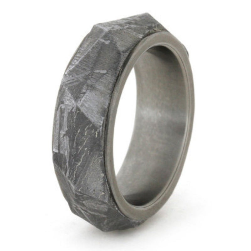 Geodesic Gibeon Meteorite 7mm Comfort-Fit Matte Titanium Band