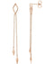 Geometric Chain Earrings, 14k Rose Gold