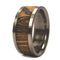 Bocote Wood Inlay 8mm Comfort Fit Titanium Wedding Band, Size 11