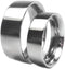 Titanium Wedding Flat Ring, His and Hers Wedding Band Set, M9.5-F4