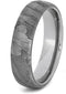 Seymchan Meteorite Overlay 5mm Comfort-Fit Matte Titanium Band, Size 9