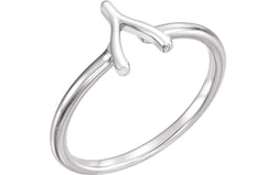 Platinum Petite Wishbone Ring