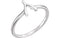 Petite Wishbone Ring, Rhodium-Plated 14k White Gold