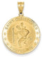 14k Yellow Gold St. Christopher Medal Pendant (36X26 MM)