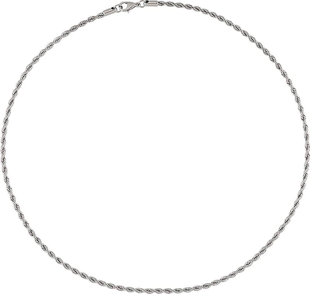 3 mm Stainless Steel Rope Chain, 20"