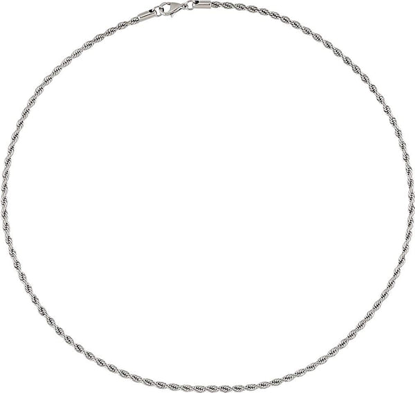 3 mm Stainless Steel Rope Chain, 20"