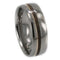 Bocote Wood, 14K Yellow Gold 8mm Comfort Fit Titanium Wedding Band