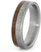 Gibeon Meteorite, Snakewood Inlay 6mm Comfort-Fit Matte Titanium Wedding Band, Size 14.25