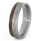 Gibeon Meteorite, Snakewood Inlay 6mm Comfort-Fit Matte Titanium Wedding Band