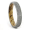 Gibeon Meteorite and Black Ash Burl 4mm Comfort-Fit Titanium Wedding Band