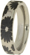 Floral Design 6mm Comfort Fit Titanium Band, Size 7.25