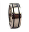 Black Enamel Inlay 8mm Comfort Fit Titanium Flat Band