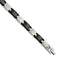 Men's Polished Stainless Steel 8mm Black Ceramic Bracelet, 8.5"