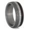 The Men's Jewelry Store (Unisex Jewelry) Black Diamond, Dinosaur Bone, Meteorite 8mm Sandblasted Titanium Comfort-Fit Wedding Band