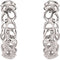 Fancy Hoop Earrings, Rhodium-Plated 14k White Gold