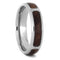 The Men's Jewelry Store (Unisex Jewelry) Redwood Partial Inlay 5.5mm Comfort-Fit Titanium Wedding Band