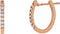 Diamond Hoop Earrings, 14k Rose Gold (1/5 Ctw, Color H-I , Clarity I1 )