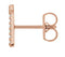 14k Rose Gold Diamond Letter 'T' Initial Stud Earring (Single Earring) (.05 Ctw, GH Color, I1 Clarity)