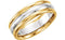 Two-Tone Comfort-Fit Band, 7mm 14k Yellow and White Gold