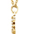 Petite Diamond Initial 'c' Lowercase Letter 14k Yellow Gold Pendant Necklace, 16" (.03 Ctw, GH, I1)