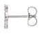 Rhodium-Plated 14k White Gold Diamond Letter 'D' Initial Stud Earring (Single Earring) (.07 Ctw, GH Color, I1 Clarity)