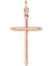 Pointed Cross 14k Rose Gold Pendant (25X15MM)