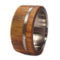 Lignum Vitae Wood 11mm Comfort Fit Titanium Wedding Band, Size 5