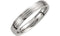 Titanium 4mm Comfort Fit Three Grooved Half Dome Ring