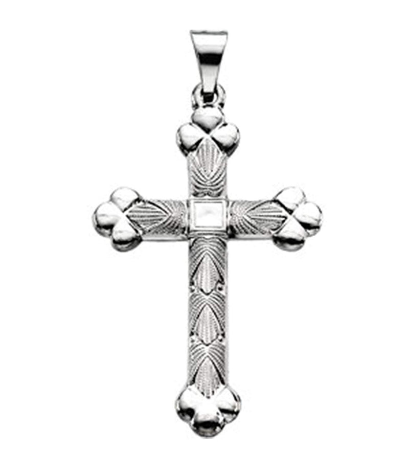 Apostles Cross 14k White Gold Pendant