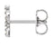 Rhodium-Plated 14k White Gold Diamond Letter 'R' Initial Stud Earring (Single Earring) (.07 Ctw, GH Color, I1 Clarity)