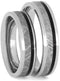 His and Hers African Blackwood, Gibeon Meteorite 5mm Comfort-Fit Titanium Rings Size, M11.5-F9.5