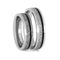 Meteorite, African Blackwood Comfort-Fit Titanium Couples Wedding Band Set