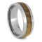 Whiskey Barrel Oak Wood 8mm Titanium Comfort-Fit Band