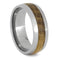 Whiskey Barrel Oak Wood 8mm Titanium Comfort-Fit Band