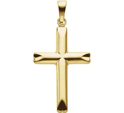 Hollow Cross 14k Yellow Gold Pendant