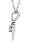 Petite 14k White Gold Diamond Heart Necklace (GH Color, I1 Clarity, .03 Cttw)