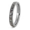 Deer Antler Inlay 3mm Comfort-Fit Titanium Wedding Band, Size 9.25