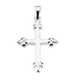 Bottonee Cross Rhodium-Plated 14k White Gold Pendant (21.00X16.00 MM)